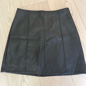 Abercrombie & Fitch Black Leather Mini Skirt